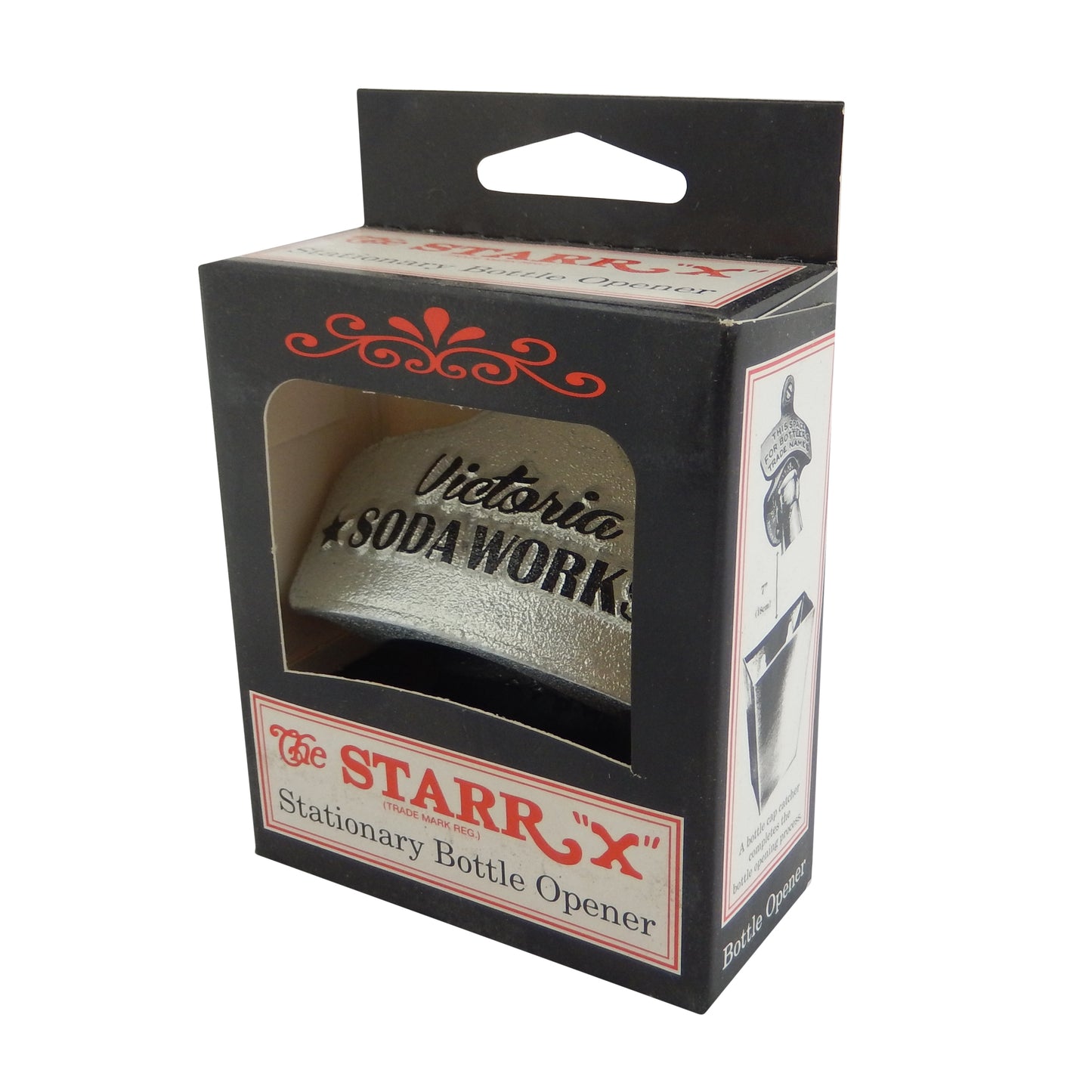 Embossed Victoria Soda Works Beer Bottle Opener Starr X Wall Mounted Cast Iron