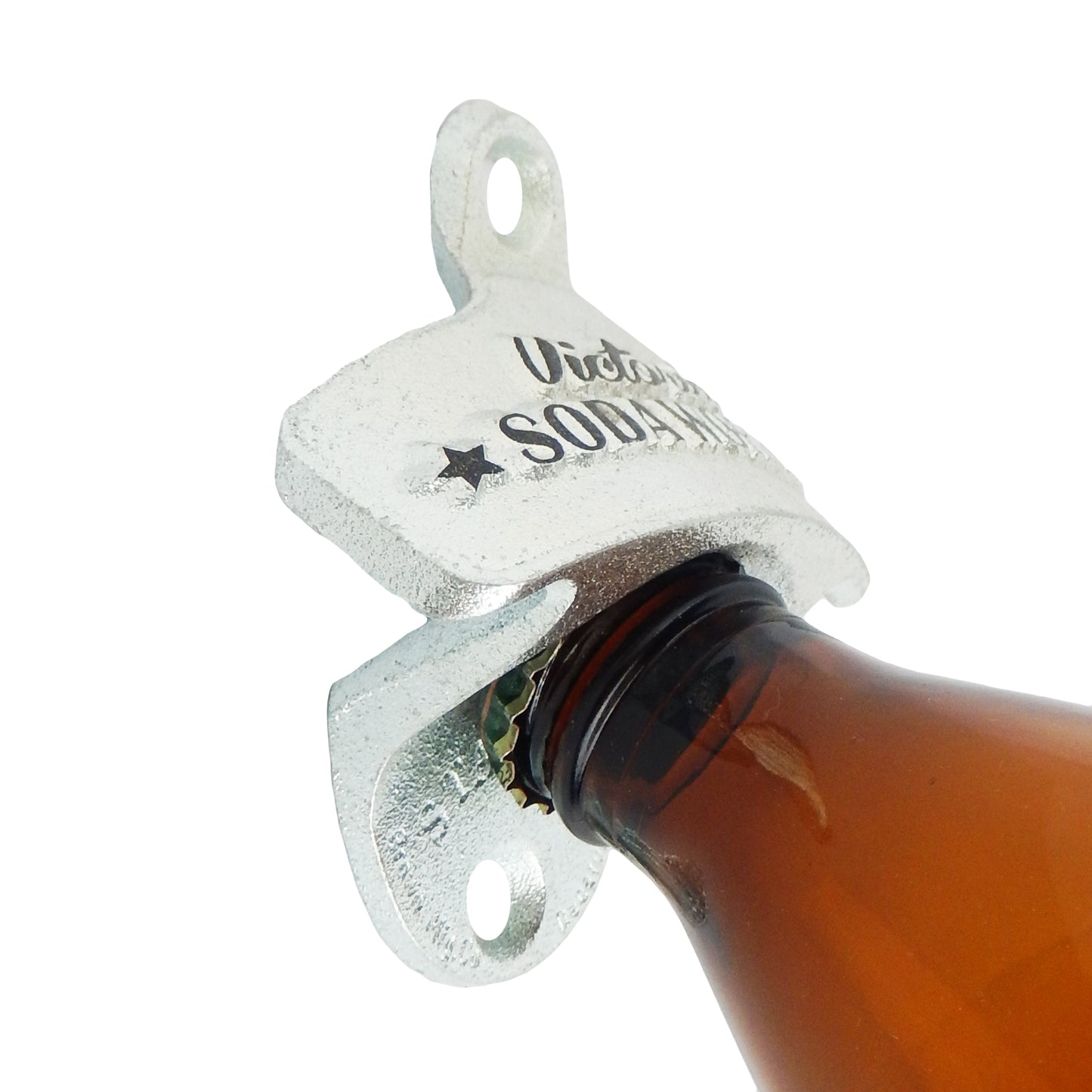 Embossed Victoria Soda Works Beer Bottle Opener Starr X Wall Mounted Cast Iron
