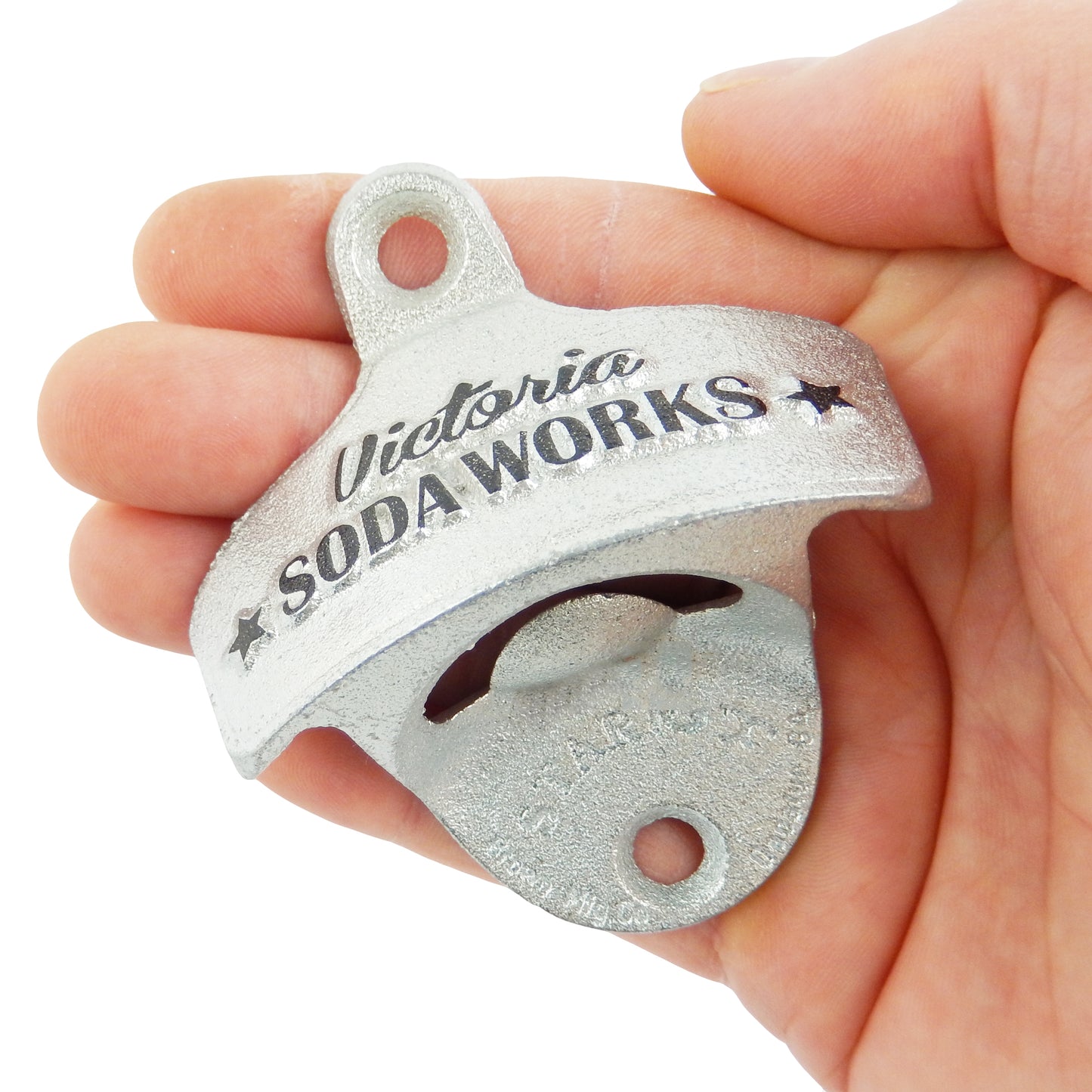 Embossed Victoria Soda Works Beer Bottle Opener Starr X Wall Mounted Cast Iron