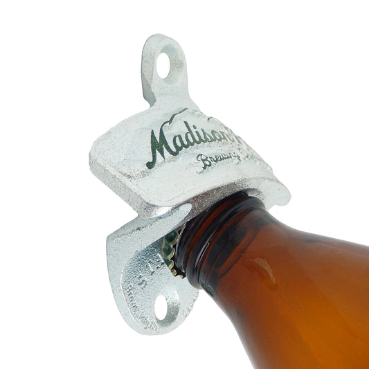 Starr Embossed Iron Madison River Brewery Bottle Opener Wall Mounted Zinc Plated