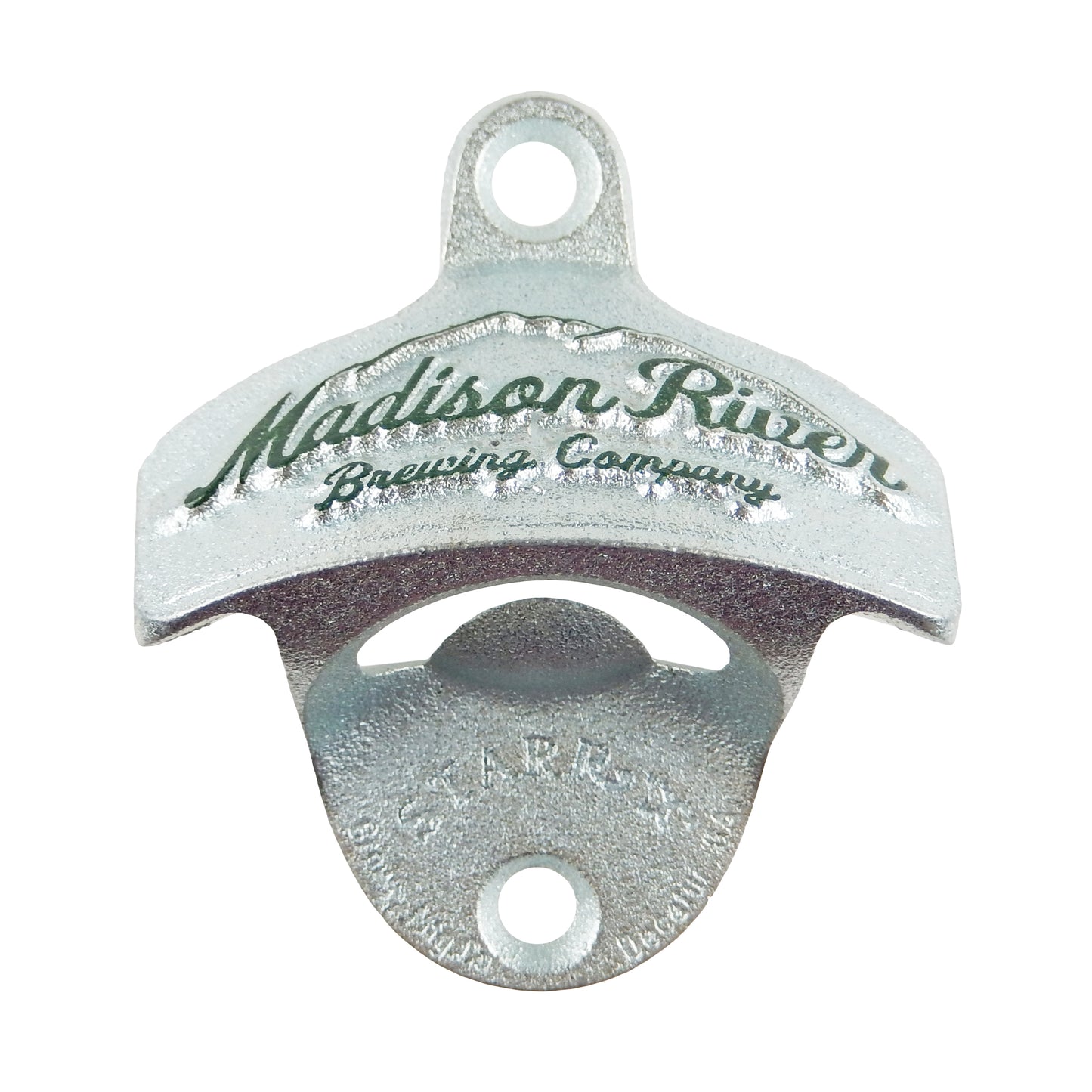 Starr Embossed Iron Madison River Brewery Bottle Opener Wall Mounted Zinc Plated