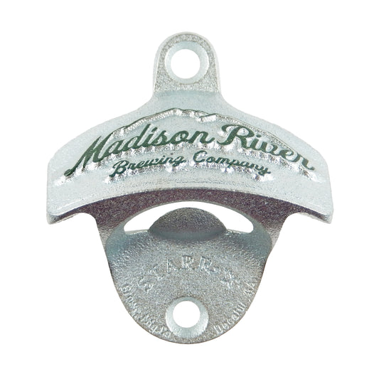 Starr Embossed Iron Madison River Brewery Bottle Opener Wall Mounted Zinc Plated