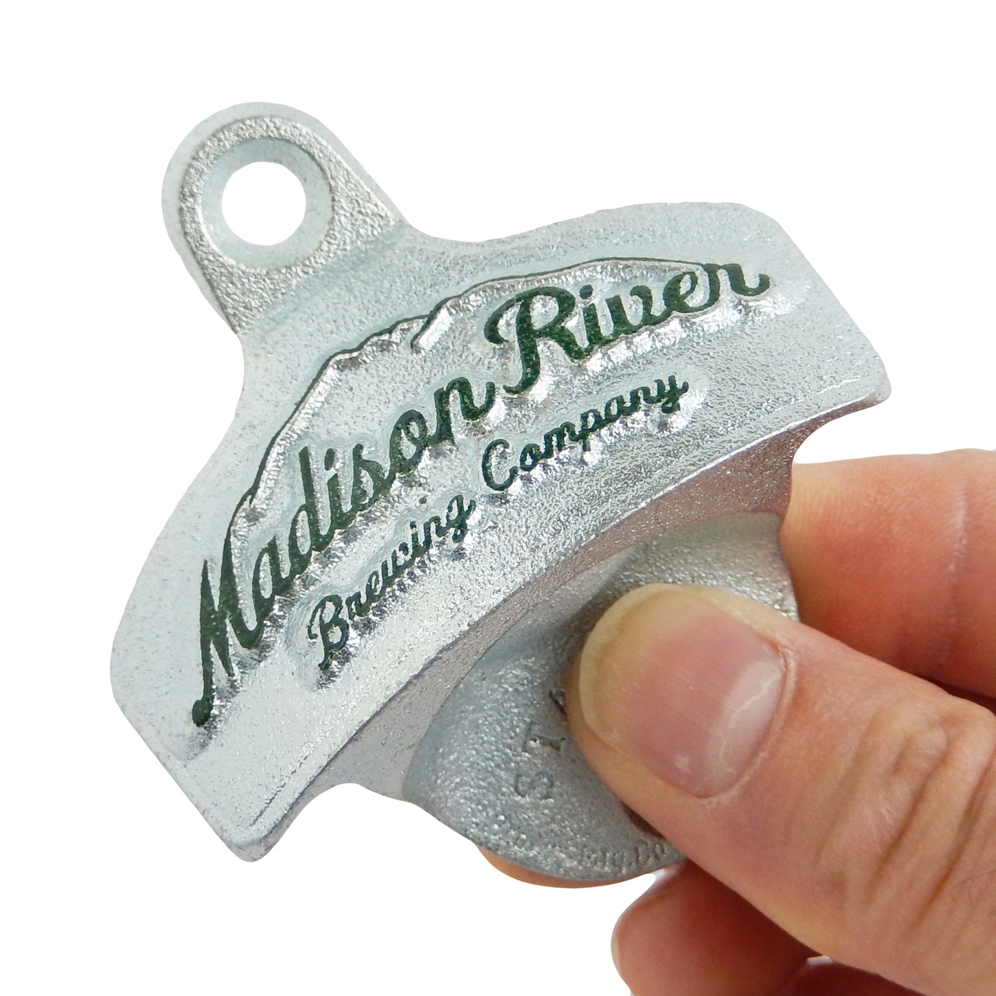 Starr Embossed Iron Madison River Brewery Bottle Opener Wall Mounted Zinc Plated