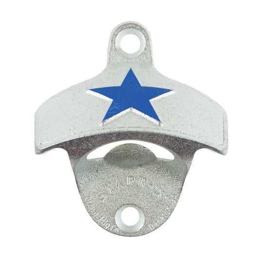 Starr Embossed Dallas Cowboys Blue Star Cast Iron Beer Bottle Opener Wall Mount