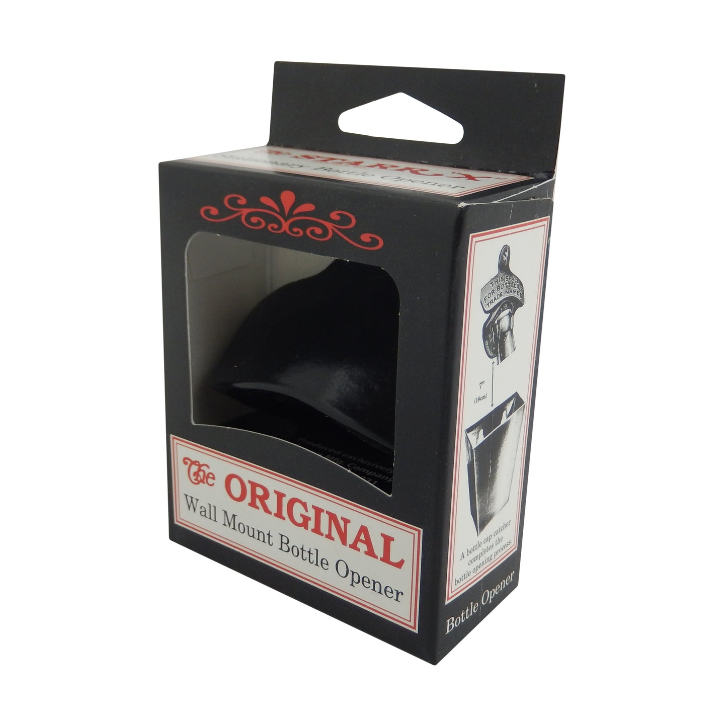 Plain Black Beer Bottle Opener Starr X Wall Mounted Stationary Powder Coated