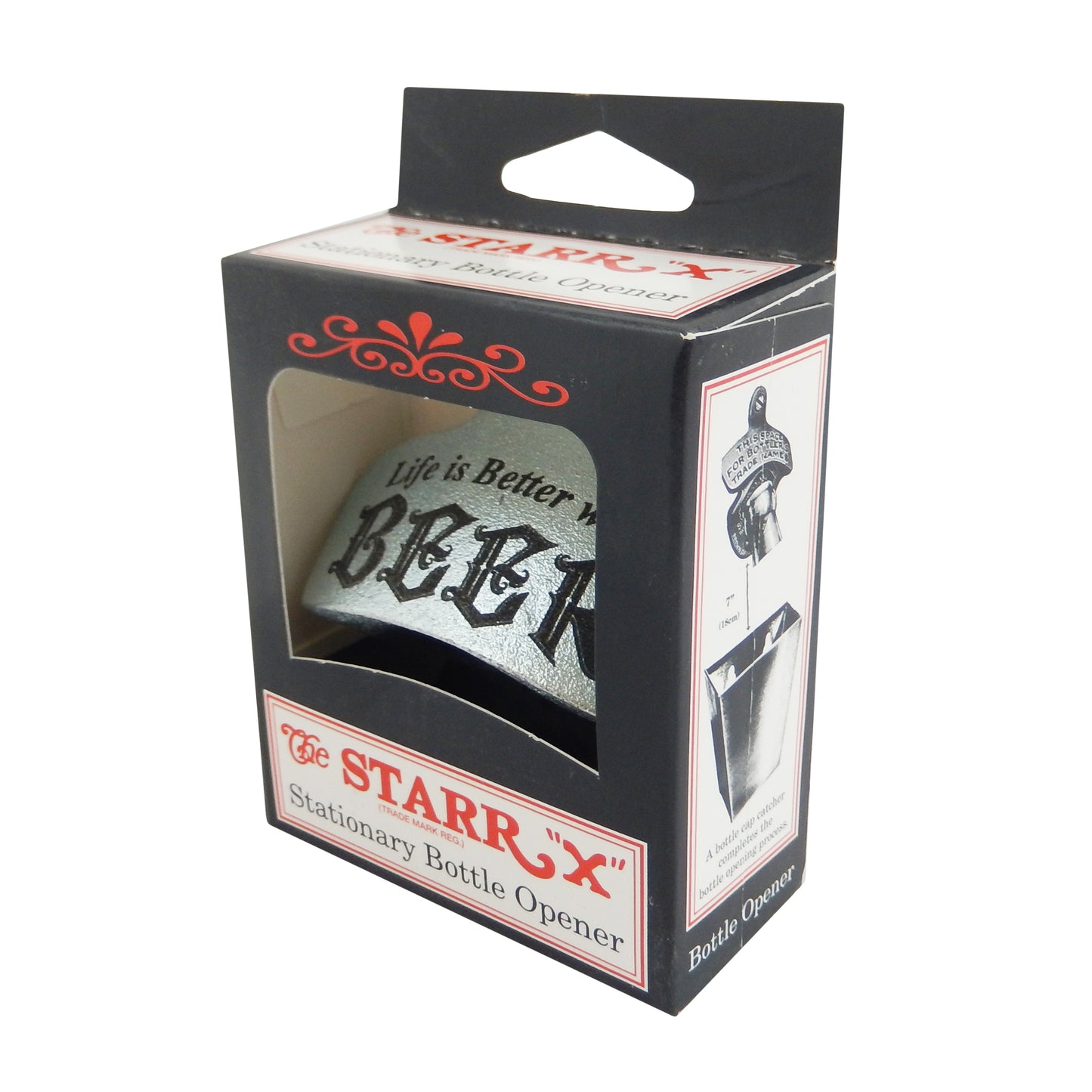 Starr Life Is Better With Beer Cast Iron Soda Bottle Opener Wall Mounted Zinc Plated