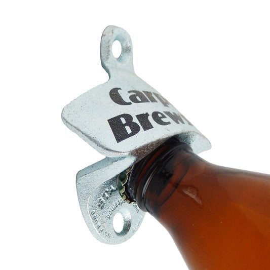 Starr X Carpe Brewski Cast Iron Beer Soda Bottle Opener Wall Mounted Zinc Plated