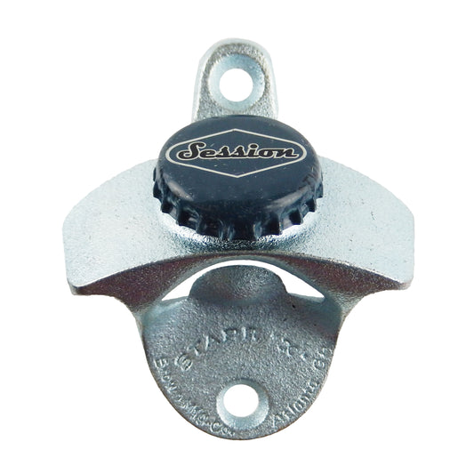 Starr X Cast Iron Session Beer Cap Soda Bottle Opener Wall Mounted Zinc Plated