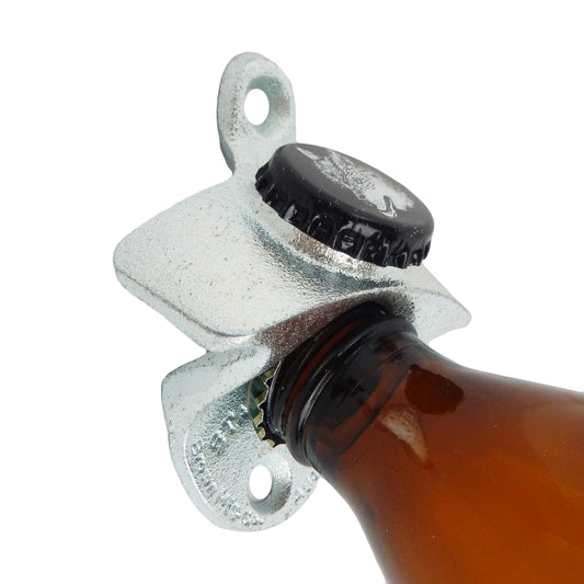 Starr X Wild Wolf Brewing Cap Cast Iron Bottle Opener Wall Mounted Zinc Plated