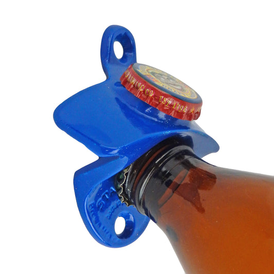 Blue Starr X Cast Iron Coney Island Beer Bottle Opener Wall Mount Powder Coated