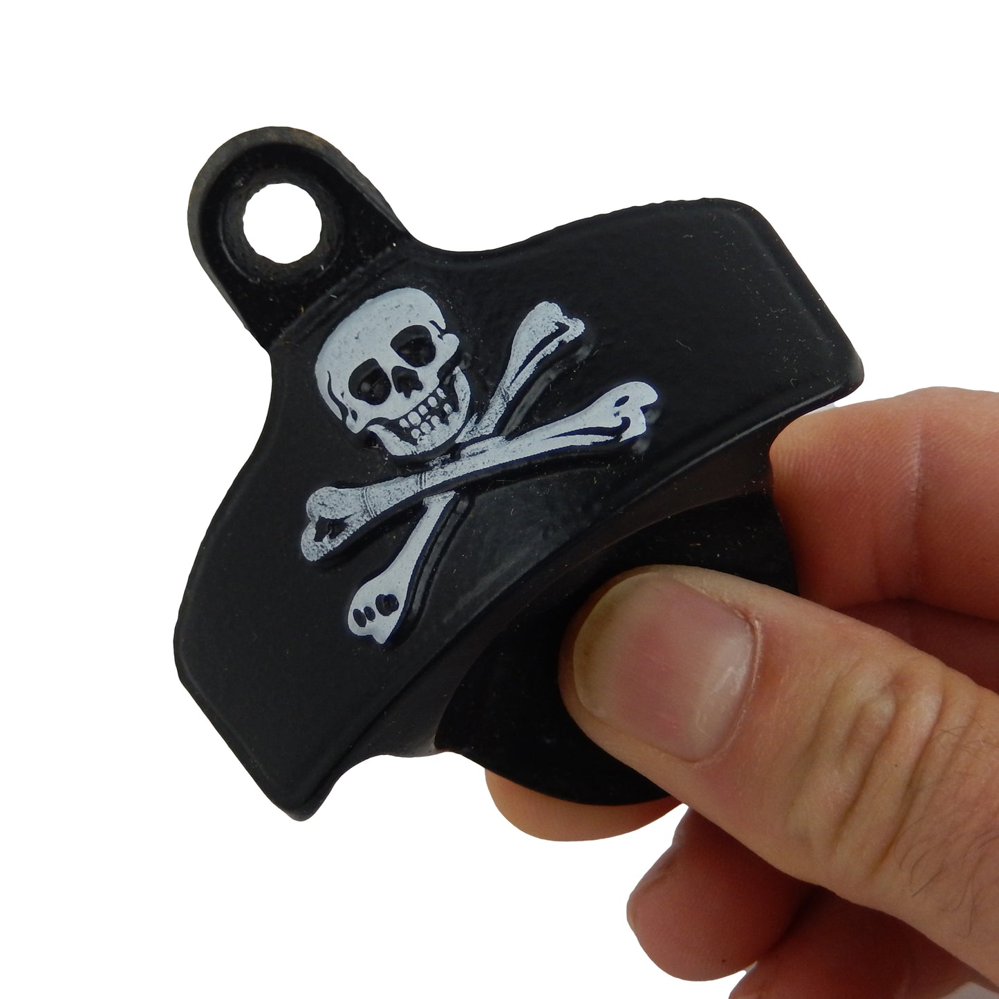 Starr X Embossed Skull & Crossbones Cast Iron Bottle Opener Wall Mounted Black