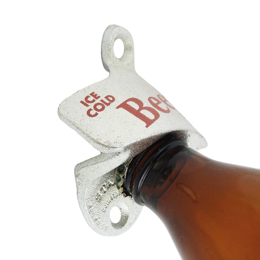 Starr X Ice Cold Beer Served Here Soda Bottle Opener Wall Mounted Zinc Plated