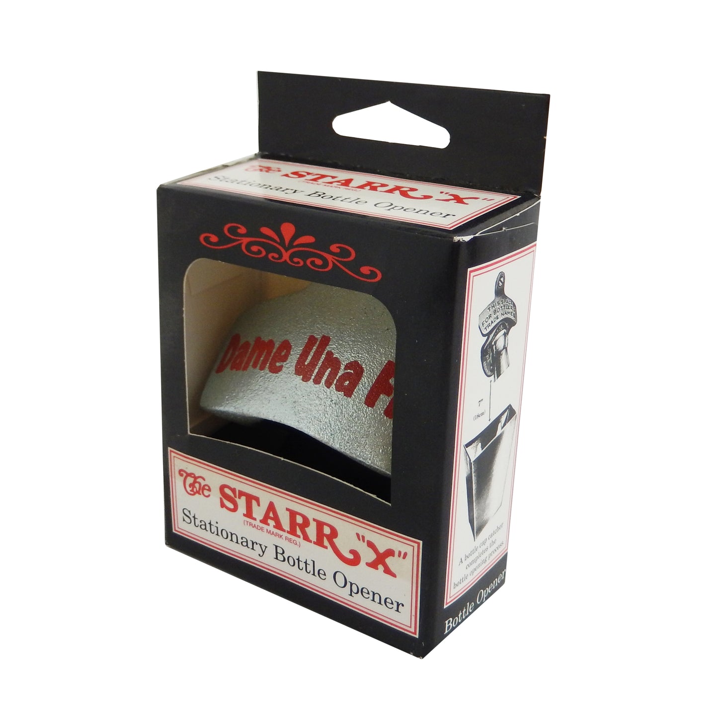 Starr X Dame Una Fria Cast Iron Bar Beer Bottle Opener Wall Mounted Zinc Plated