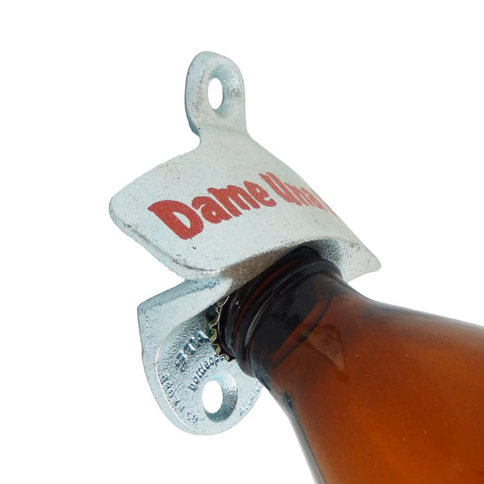Starr X Dame Una Fria Cast Iron Bar Beer Bottle Opener Wall Mounted Zinc Plated