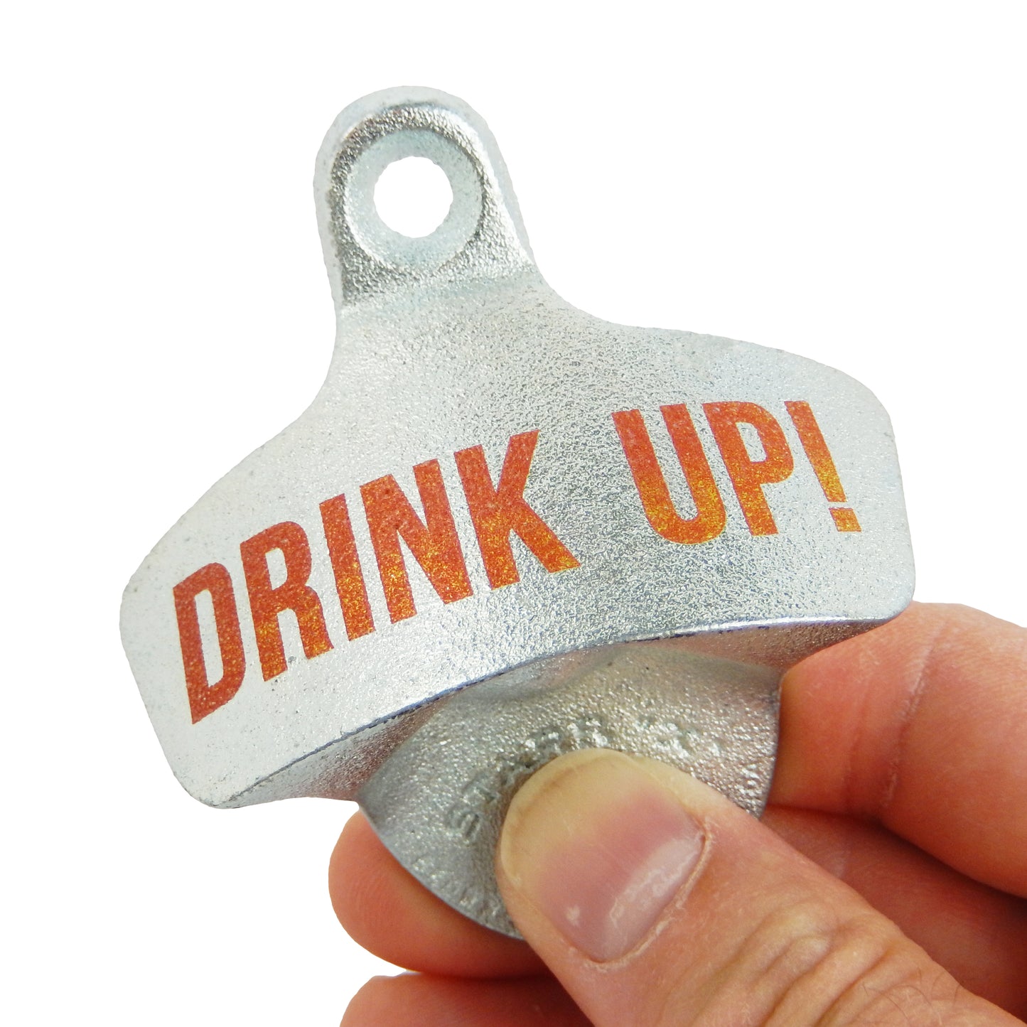 Starr X Drink Up Cast Iron Beer Bar Bottle Opener Wall Mounted Zinc Plated