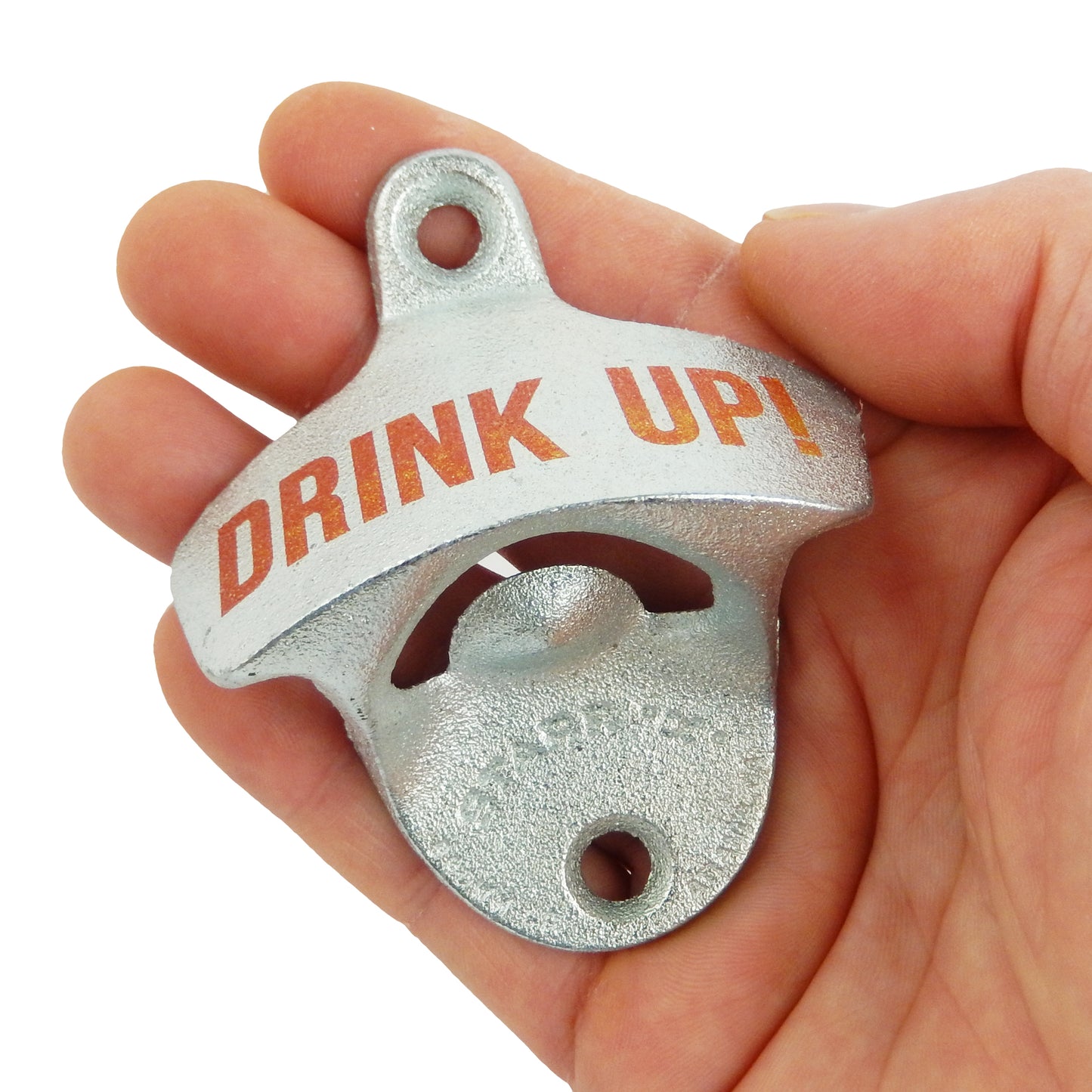 Starr X Drink Up Cast Iron Beer Bar Bottle Opener Wall Mounted Zinc Plated