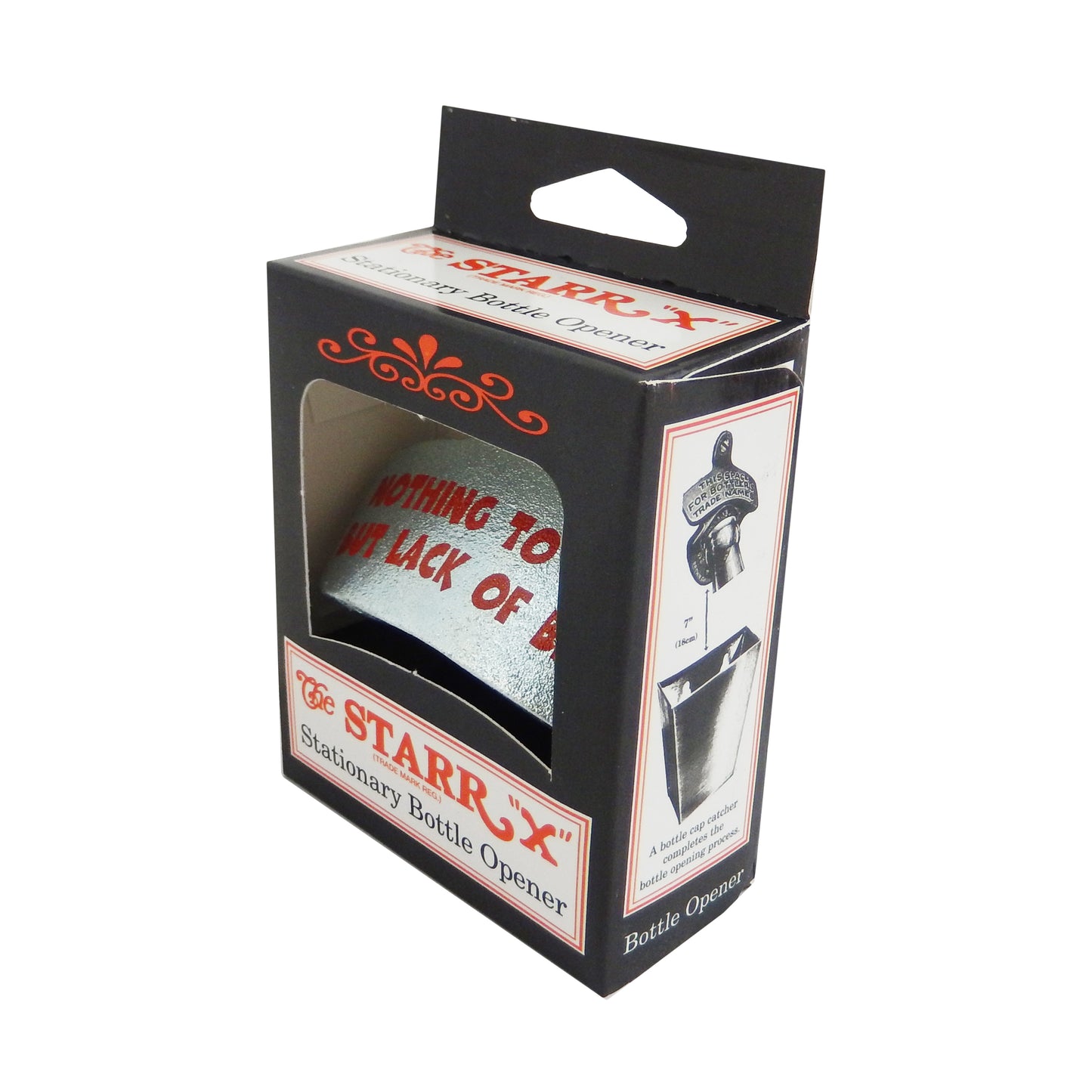 Starr X Nothing to Fear But Lack of Beer Cast Iron Bottle Opener Wall Mounted Zinc Plated