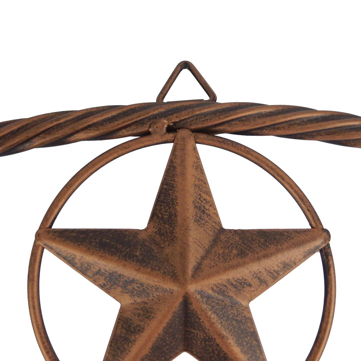 Metal American Flag Eagle Wall Decor Sign Barn Star Rings Brushed Copper 26 inch