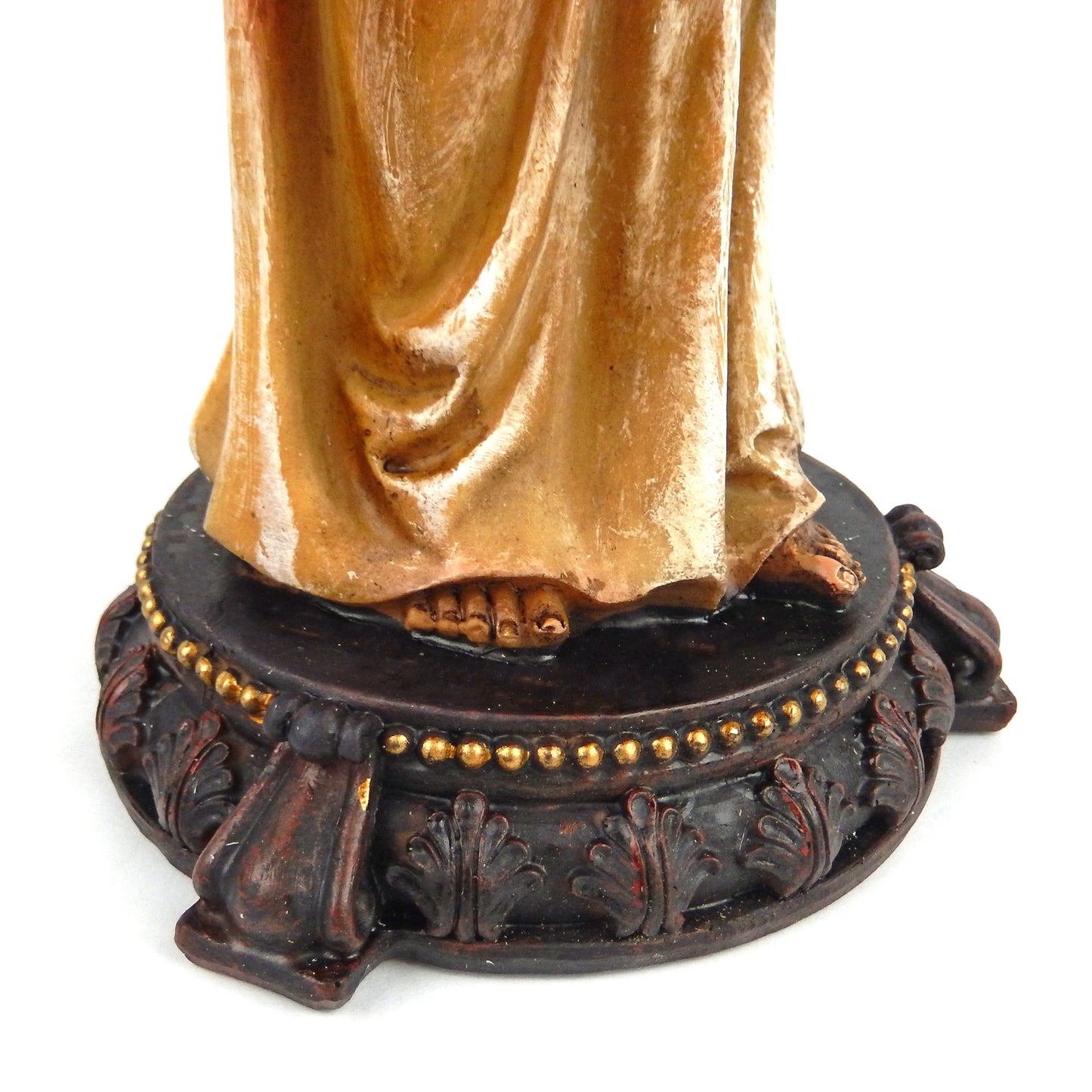 Jesus Christ Standing Barefoot Religious Statue Figurine Spiritual Table Decor 13 inch Tall