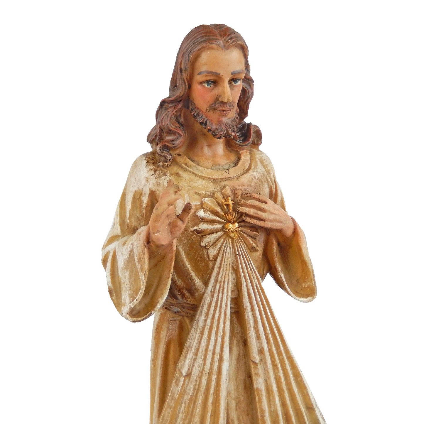 Jesus Christ Standing Barefoot Religious Statue Figurine Spiritual Table Decor 13 inch Tall