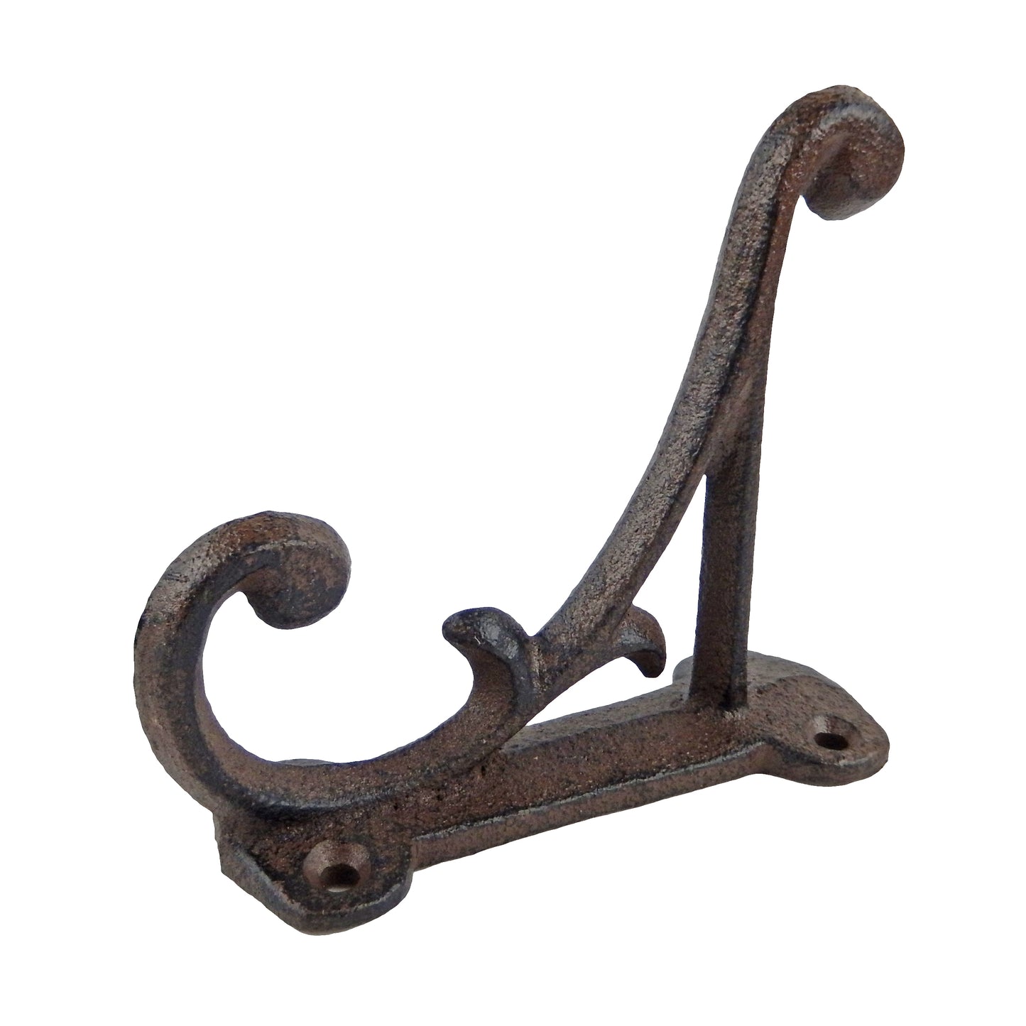Rustic Double Wall Hook Vines Cast Iron Towel Coat Key Hanger Antique Style