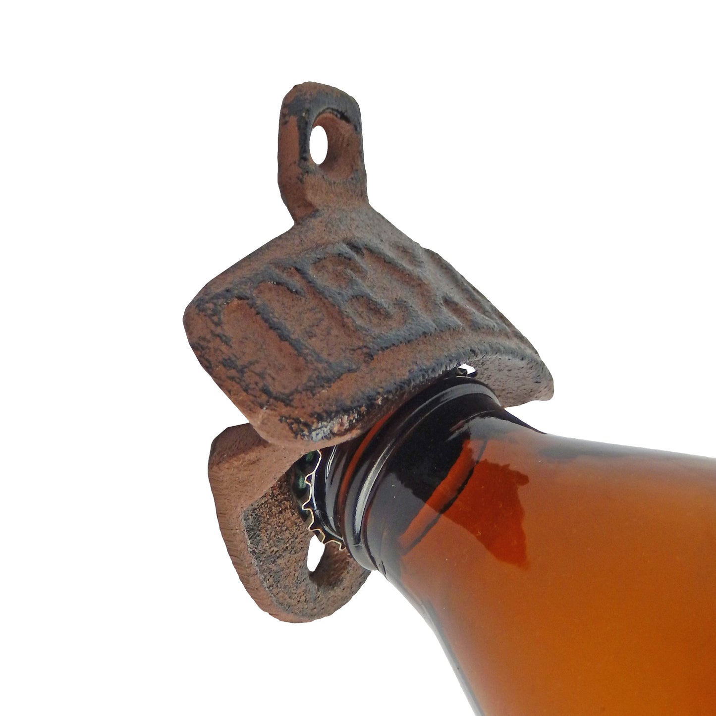 Rustic Cast Iron Texas Beer Soda Bottle Opener Wall Mounted Western Kitchen Bar