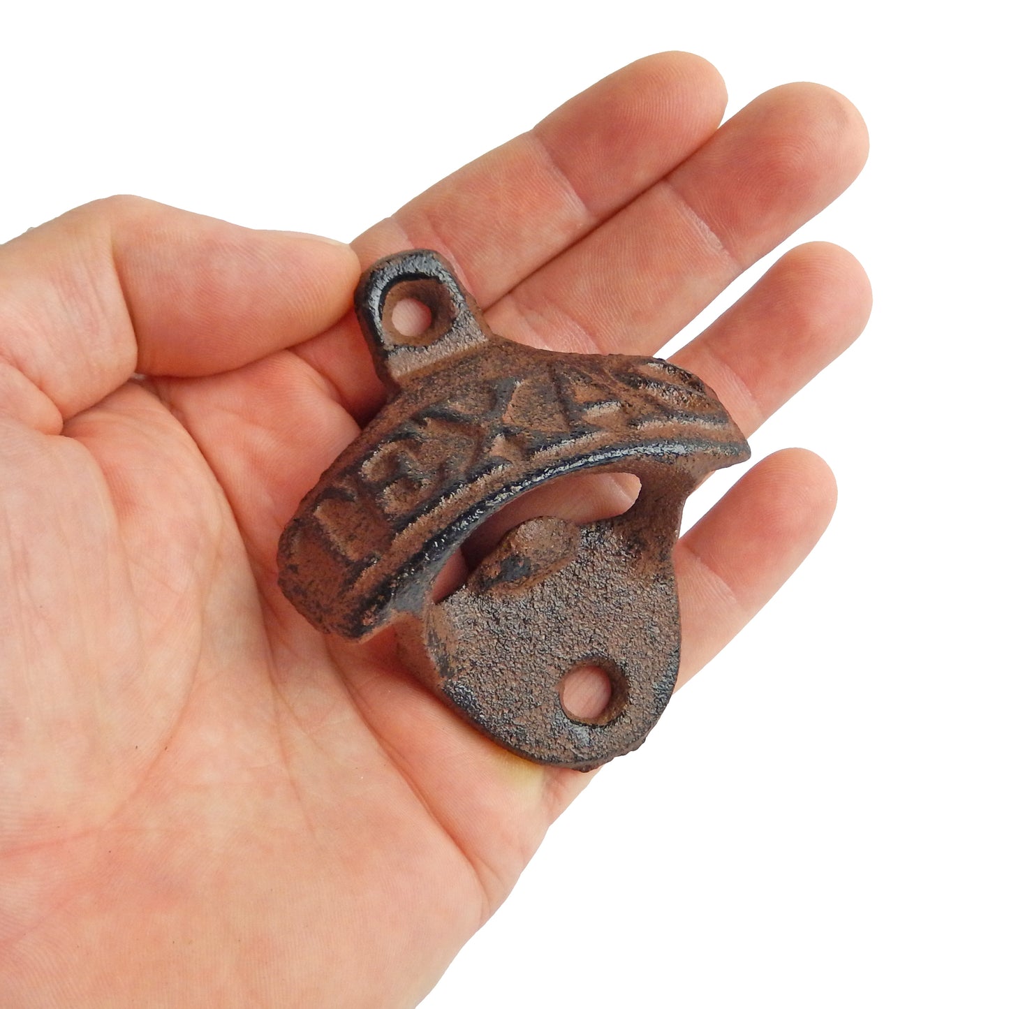Rustic Cast Iron Texas Beer Soda Bottle Opener Wall Mounted Western Kitchen Bar