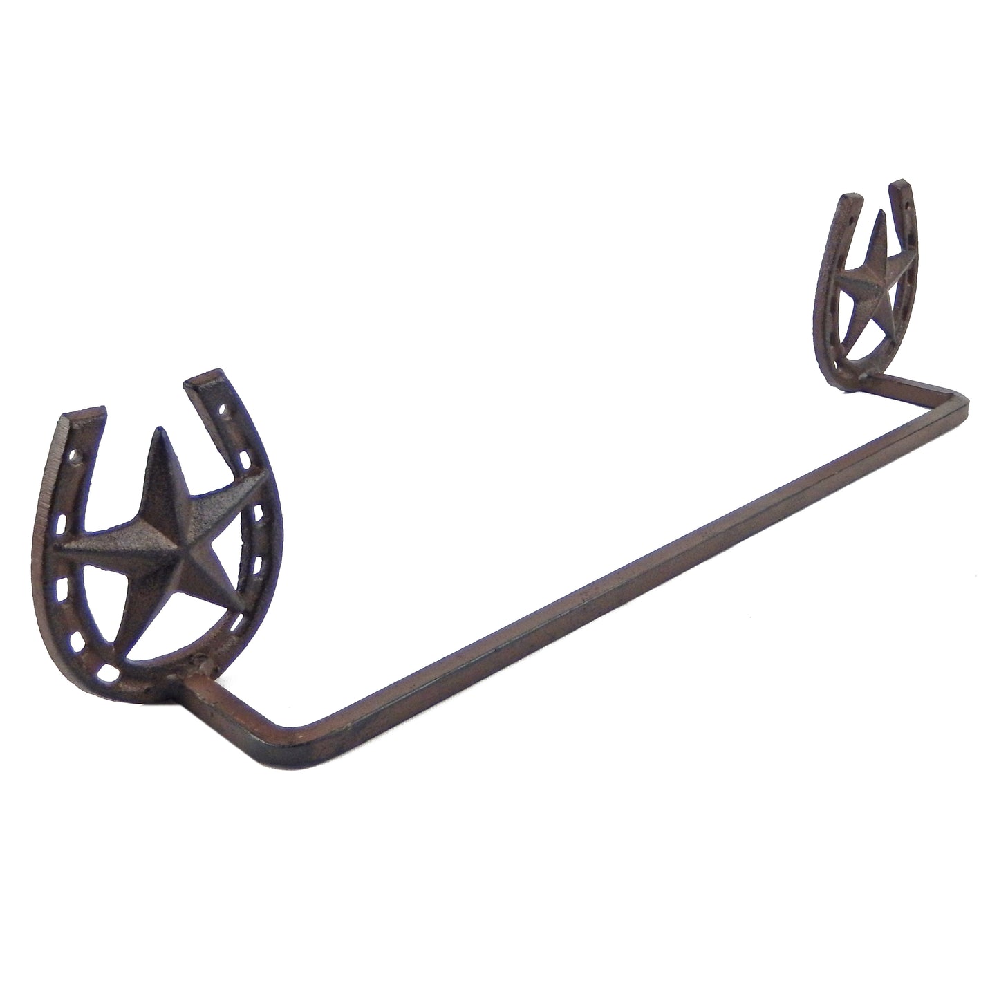 Metal Horseshoe Star 3 Piece Bathroom Set Towel Bar, Ring, Toilet Paper Holder