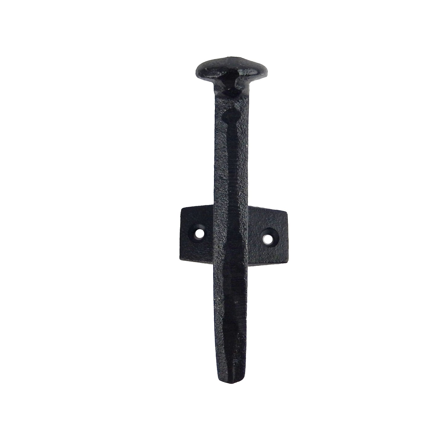 Cast Iron Black Railroad Spike Wall Hook Heavy Duty Industrial Coat Towel Hanger