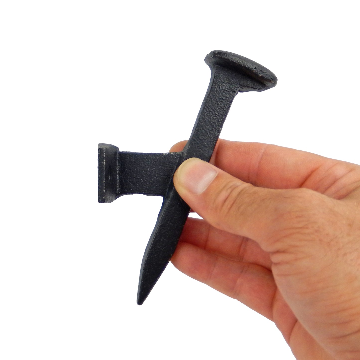 Cast Iron Black Railroad Spike Wall Hook Heavy Duty Industrial Coat Towel Hanger