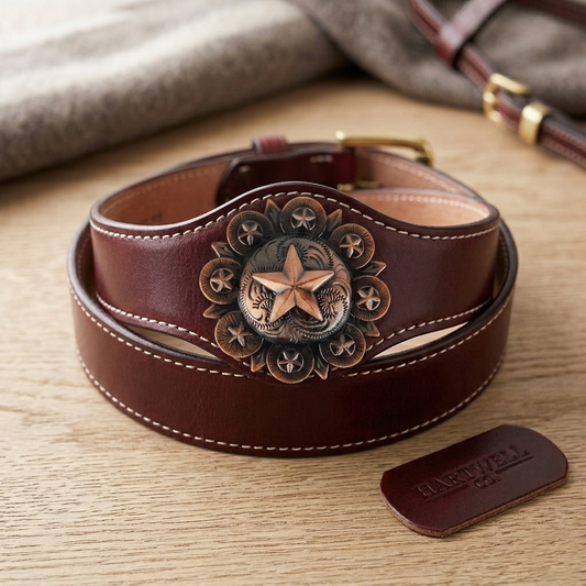 12 Stars Metal Conchos Copper Finish with Screws Leather Wallet Crafts 1.5"