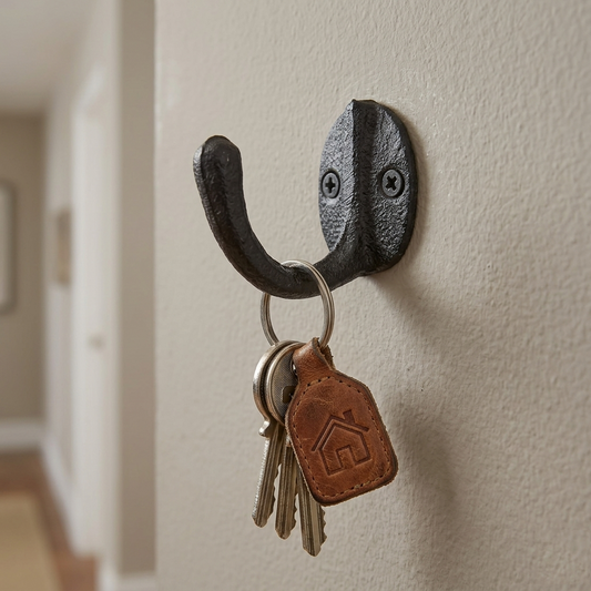 Simple Cast Iron Wall Hook Key Towel Coat Robe Door Hanger Matte Black Farmhouse
