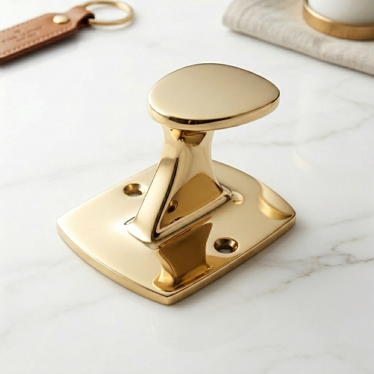 Boat Cleat Wall Hook Polished Solid Brass Nautical Door Robe Coat Towel Hanger
