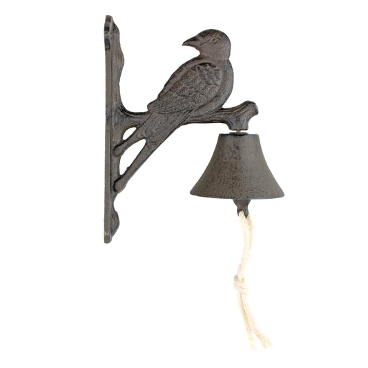 Dove Bird Dinner Bell Cast Iron Wall Mounted Antique Style Rustic Finish
