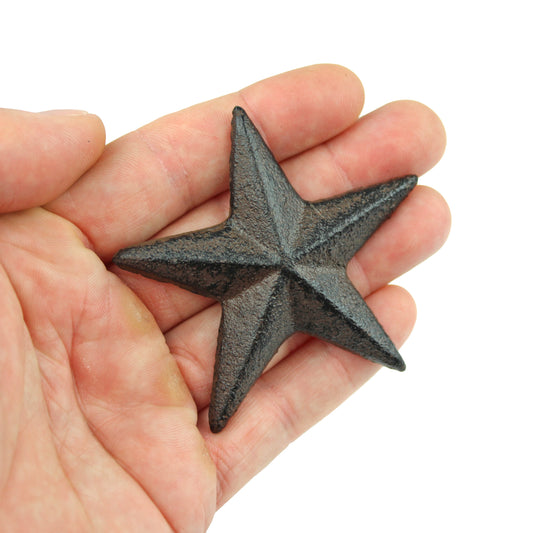 Cast Iron Texas Star Nails Tacks Rustic Finish Western 2.5 inch Head (Pack of 6)