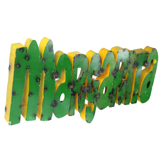 XL Margarita Recycled Metal Sign Colorful Mexican Bar Cantina Wall Decor 24.5 inch