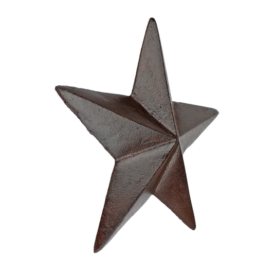 Cast Iron Heavy Duty Texas Wall Star 3D Plaque Antique Rustic Brown 7.5 inch