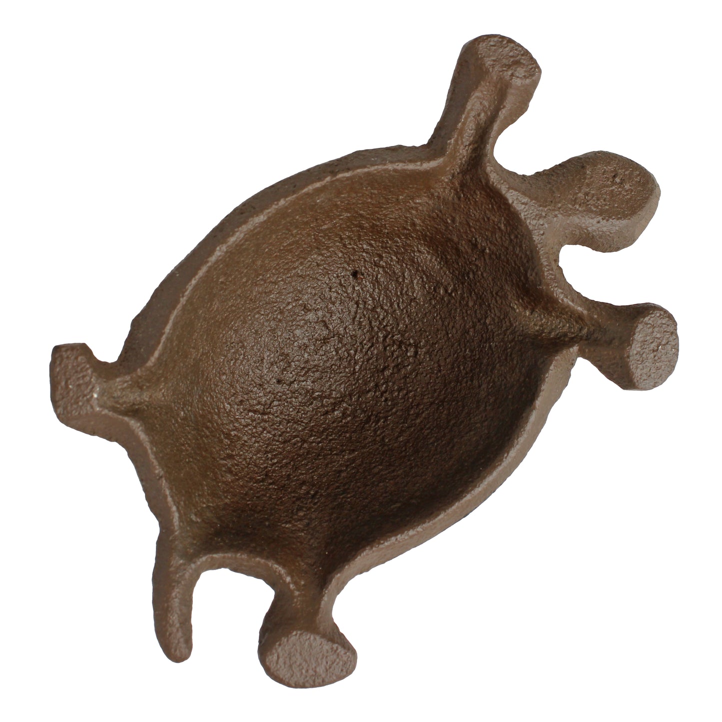 Cast Iron Turtle Figurine Antique Style Garden Pond Decor Rustic Brown 5 inch