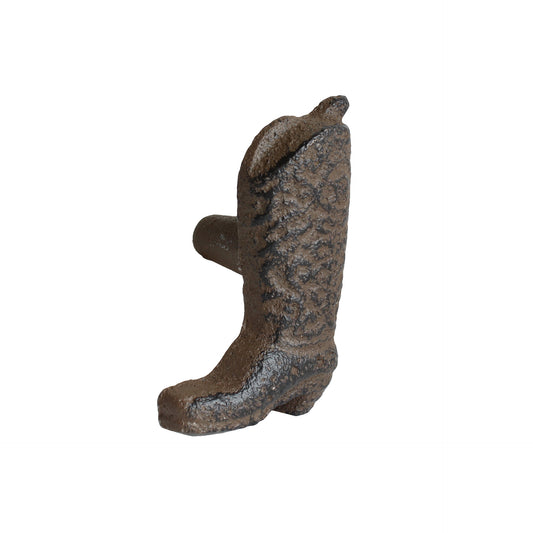 Cast Iron Boots Cabinet Drawer Knob Pulls With Screws Rustic Brown (Pack of 6)