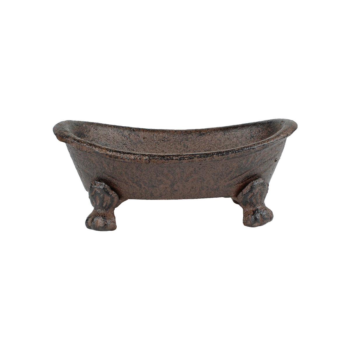 Cast Iron Bathtub Soap Dish Holder Western Decor Rustic Brown Antique Style