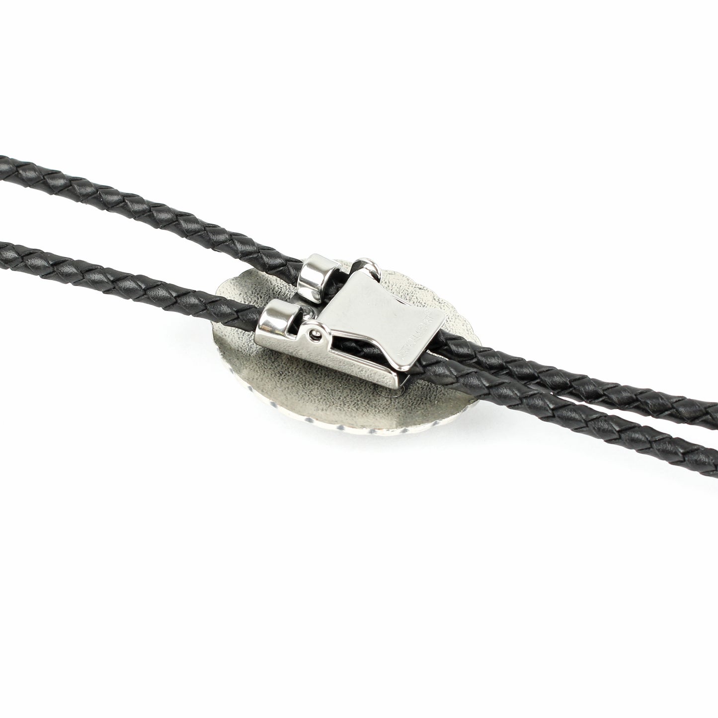 Southwestern Turquoise Bolo Tie Real Silver Plated 38" Adjustable Leather Cord