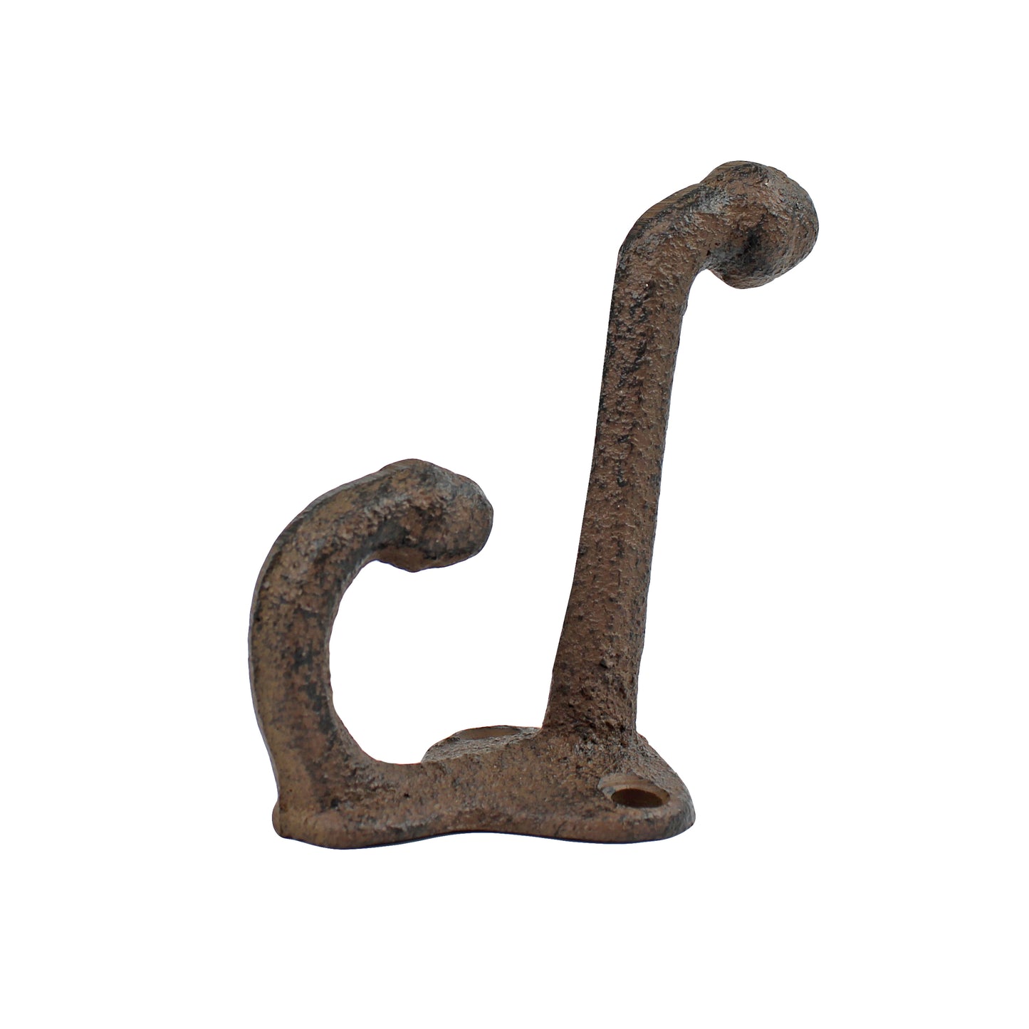 Cast Iron Acorn Double Wall Hook Key Towel Coat Purse Door Hanger Brown 2 3/4"
