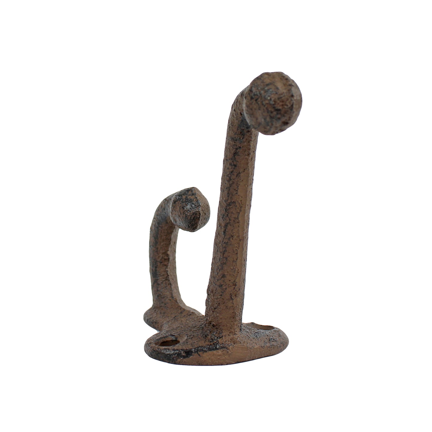 Cast Iron Acorn Double Wall Hook Key Towel Coat Purse Door Hanger Brown 2 3/4"