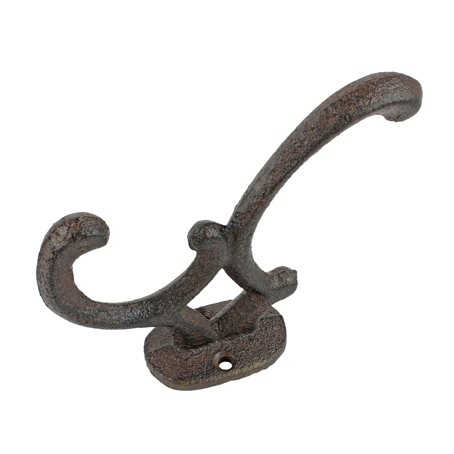 Rustic Cast Iron Vines Double Wall Hook Key Towel Coat Purse Door Hanger Brown