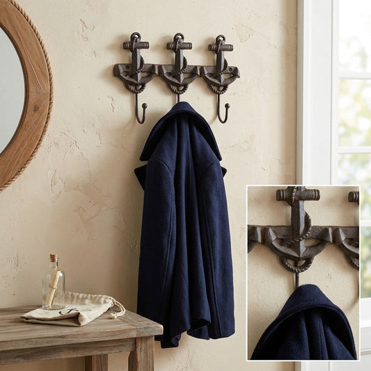 Anchor Key Rack Cast Iron Rustic Wall Nautical Hook Towel Holder Coat Hanger