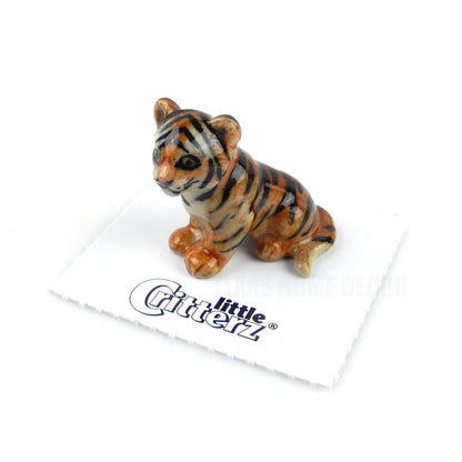 Little Critterz Miniature Collector Siberian Tiger Cub "Hope" Porcelain Figurine