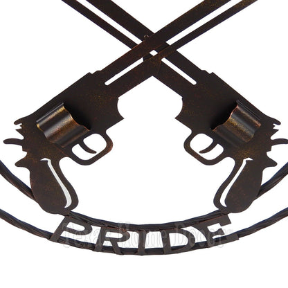 24" "Southern Pride" Crossed Guns Stars Wall Decor Metal Sign Plaque 3D