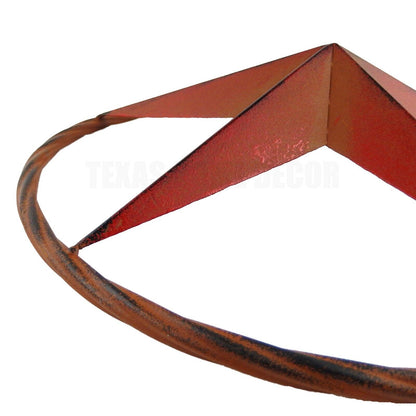 Metal Barn Star Circle Wall Decor Rust Red Orange Finish 16 inch
