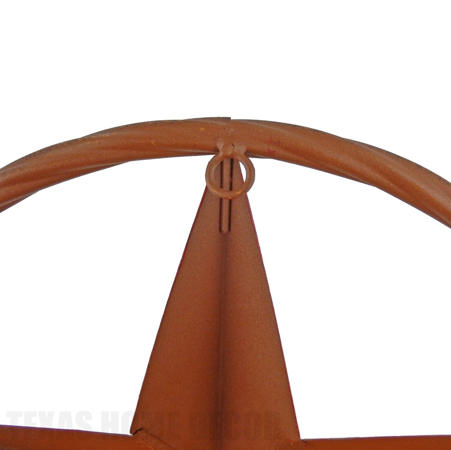 Metal Barn Star Circle Wall Decor Rust Red Orange Finish 16 inch