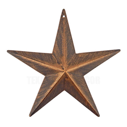 Small Metal Wall Star Brushed Copper Finish Light Weight 6 inch